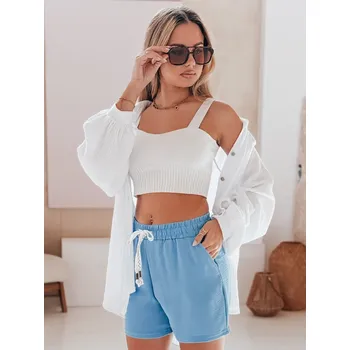 Dámské kraťasy Dámské šortky NOT TOMORROW Dstreet SY0445 Barva: Modrá - světle, Velikost: M