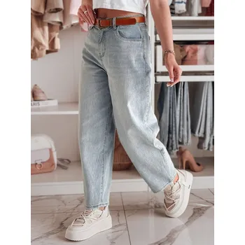 Dámské džíny Dámské džíny s páskem NEWFLOVER Dstreet UY2435 Barva: Modrá - světle, Velikost: XS