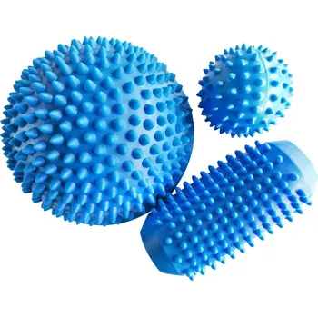 Masážní příslušenství Masážní souprava modrá(balanční čočka, masážní váleček a míček)