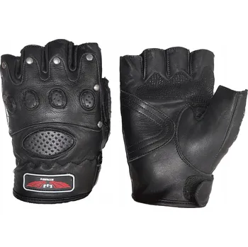 Moto rukavice MOTOCYKLOVÉ KOŽENÉ RUKAVICE LETNÍ BEZ PRSTŮ HF-06/4XL