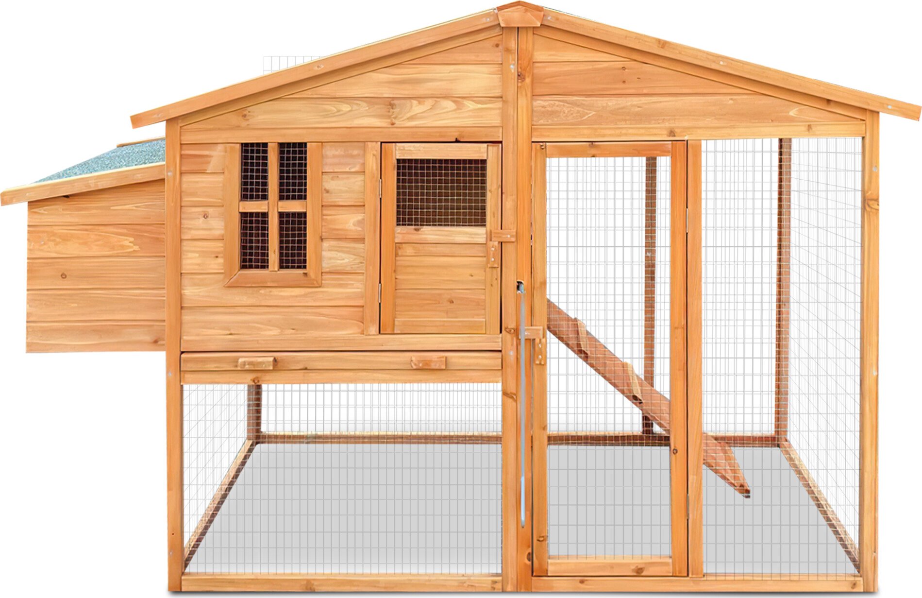 Aga Kurník pro slepice prostorný, dřevěný, 188x70x117 cm, hnědý STK19308