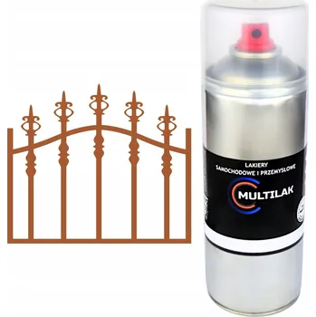 Barva ve spreji Profesionální lak ve spreji na rez pro ocel, kov a plech RAL 8004, lesklý