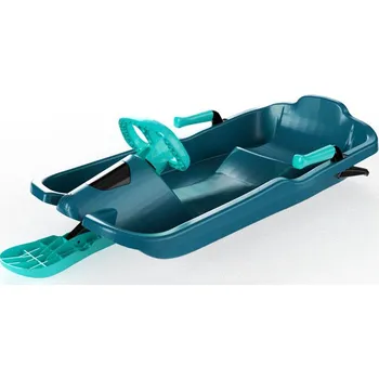 Sáně Plastkon - bob Skipper s volantem A2035/3 - zelený