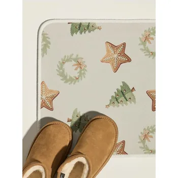 Rohožka Sinsay - Vánoční rohožka s potiskem perníčků a stromečků - zelená - 273GR-77P - 273GR-77P-ONE