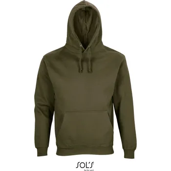 Pánská mikina SOL´S CONDOR / Unisex mikina s kapucí - army XS