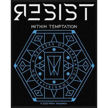 Nášivka Within Temptation tkaná nášivka PES 100 x50mm, Resist Hexagon