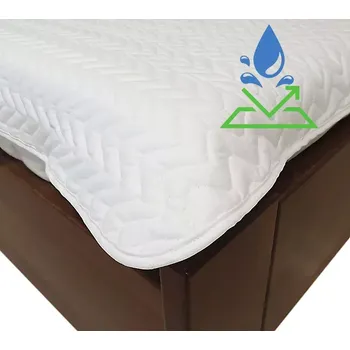 Chránič matrace PU prošívaný chránič matrace VLNKA bílá - Rozměr matrace 80x200