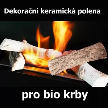 Biokrb Interier-Stejskal | Dekorační keramické polena pro biokrby MIX - 2ks