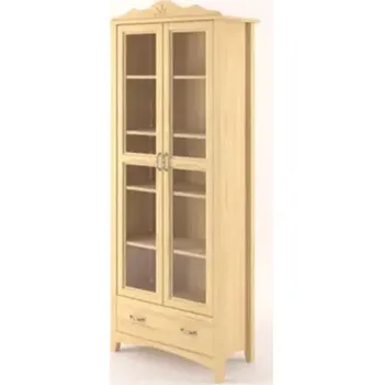 Knihovna Interier-Stejskal | Vitrína Castello masiv borovice S07C - Castello dekory Bílá lak