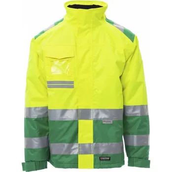 pracovní bunda PAYPER HISPEED 000347-0091 / Dvoubarevná zateplená reflexní bunda - yellow/jelly green XL
