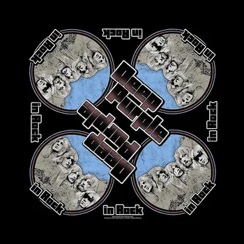 Šátek Deep Purple bavlněný šátek 55 x 55cm, In Rock Black