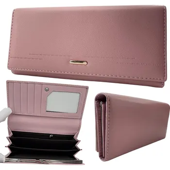 Peněženka NEW BERRY Dámská dlouhá peněženka 215-9 – 18,5 × 9 cm Barva: Růžová