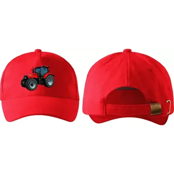 Kšiltovka kšiltovka s traktorem Case 140 puma červená (kšiltovka , pokrývka hlavy , dopravní technika)
