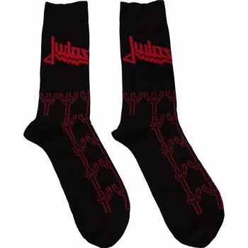 Pánské ponožky Judas Priest ponožky, Trident Pattern Black, unisex - velikost 7 až 11 (40 až 45)