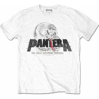 Pánská móda Pantera tričko, Snake Logo White, pánské L