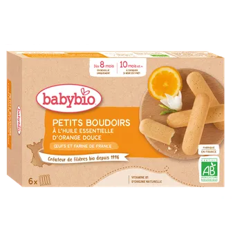 Babybio Sušenky s příchutí sladkého pomeranče 120 g