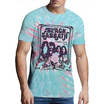 Pánská móda Black Sabbath tričko, World Tour '78 Dye Wash Green, pánské L
