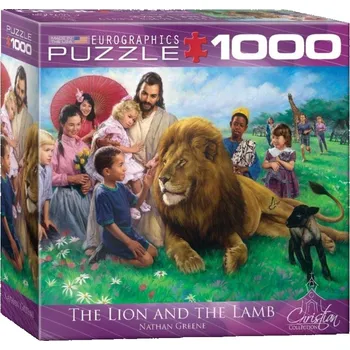 Puzzle EUROGRAPHICS Puzzle Lev a jehně 1000 dílků