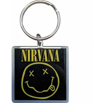 Nirvana klíčenka 42 x 42 mm, Happy Face