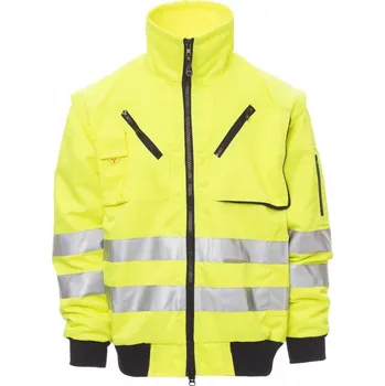 pracovní bunda PAYPER STREET 000348-0092 / Reflexní bunda 2v1, s odepínacími rukávy - yellow XXL