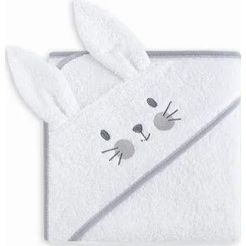 UVIE Osuška s kapucí Králík 100x100 cm bílá
