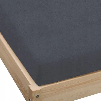 Prostěradlo Froté prostěradlo s gumou 140x200 ocelové - SILNÉ / HRUBÉ