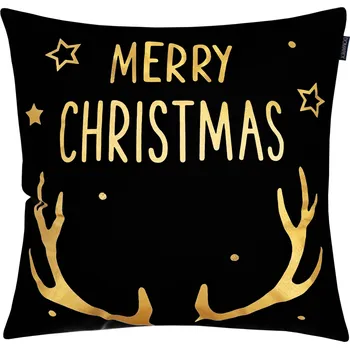Vánoční dekorace POVLEČENÍ NA POLŠTÁŘ 45x45 VÁNOČNÍ DEKORAČNÍ SOB MERRY CHRISTMAS