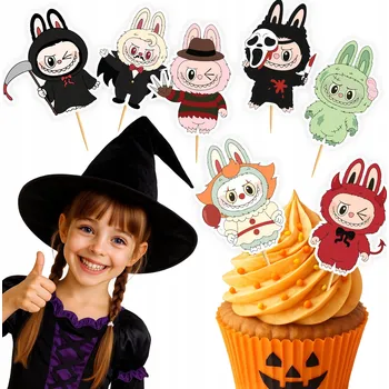 Obraz TOPPER ZÁPICHY DO DORTU OZDOBNÉ - HALLOWEEN LABU POSTAVY Z FILMŮ 7ks