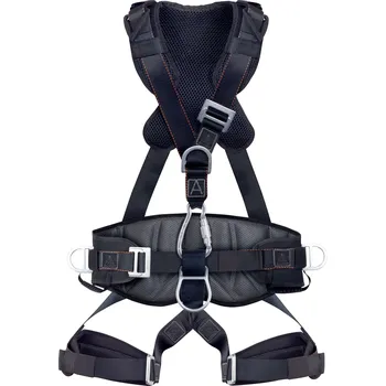 Postroj pro psa DELTA PUMA HAR25 / Pětibodový postroj s opaskem, určený pro páci v závěsu na laně - černá/oranžová S/M/L