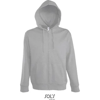 Pánská mikina SOL´S SEVEN / Pánská mikina s podšitou kapucí - grey melange L