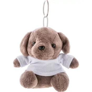 plyšák DogFob přívěsek na klíče s plyšovým psem - hnědá - AP800055