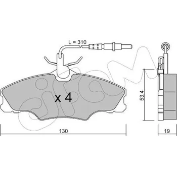 Brzdová destička Sada brzdových destiček, kotoučová brzda CIFAM 822-213-0