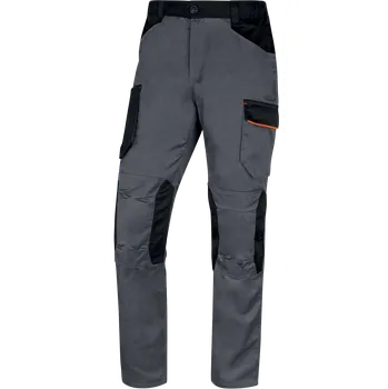 montérky DELTA MACH2 M2PA3STR / Pánské strečové pracovní kalhoty - šedá/oranžová XXL