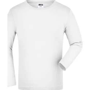 Dívčí tričko DAIBER JN 913K / Dětské tričko s dlouhým rukávem - white XL