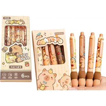 Sada propisek s kapybarou, 6 kusů, modrý inkoust