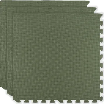 PĚNOVÁ PODLOŽKA 180x60 CM VELKÁ PĚNOVÉ PUZZLE 3 KS KHAKI ZELENÁ