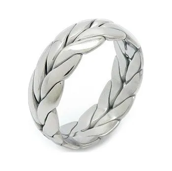 Prsten OPR1879-P-65 Pánský ocelový prsten proplétaný