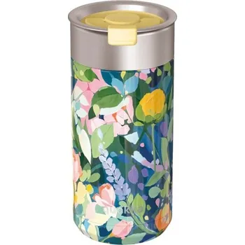 Příslušenství pro čtečku elektronické knihy Quokka Boost, Nerezový termohrnček so sitkom Floral Party, 400ml, 40065