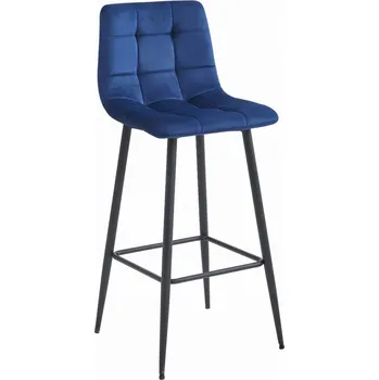 Barová židle Barová Židle odstíny modré, stříbrná, šedá 104 cm dřevo