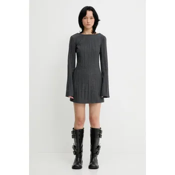 Dámské šaty Šaty s příměsí vlny Our Legacy Firm šedá barva, mini, W4257FS, 34, 90X