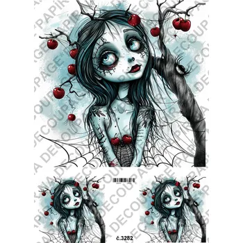 Umělecký papír Rýžový a soft papír na decoupage - Tim Burton - KB3282 Materiál: Soft, Rozměr: A4