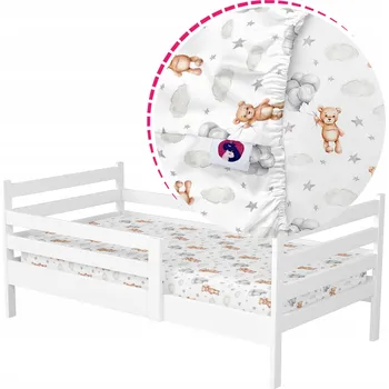 Prostěradlo Prostěradlo z gumką 140x90 bawełniane do dětské postele BAVLNA vzory