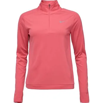 Dámská mikina Dámská tréninková mikina Nike DRI-FIT PACER XL Růžová, Bílá