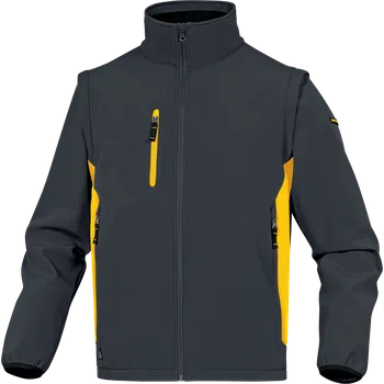 Pánská móda DELTA MYSEN2 / Pánská softshellová bunda 2v1 - šedá/žlutá XL