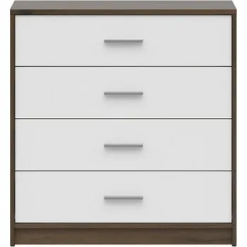 Komoda Nepo Plus Komoda KOM4S, dub ušlechtilý/bílá