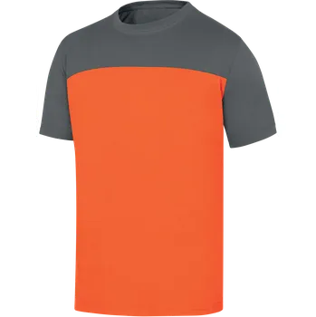 DELTA GENOA2 / Pánské bavlněné tričko s krátkým rukávem - oranžová/šedá XXXL