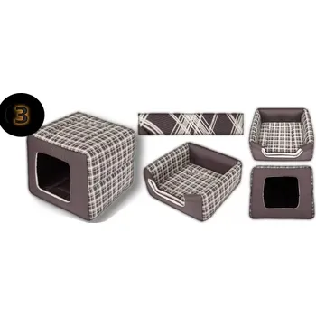 Bouda pro psa DOGVAK | Pelíšek DOUBLE BOX+bouda a pelech in One - dekor 3 - Pelíšek DOUBLE BOX vel.1