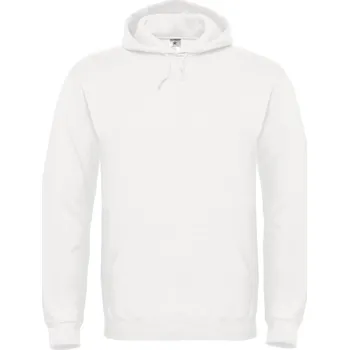 Pánská mikina B&C 01ID03 80/20 / Pánská mikina s kapucí - white XS