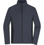 DAIBER JN 1860 / Pánská trečová fleecová bunda - carbon/black L