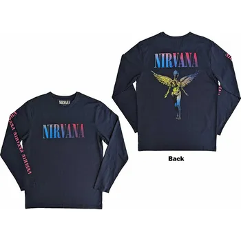 Pánské tričko Nirvana tričko dlouhý rukáv, Angelic Gradient BP Navy Blue, pánské XXL